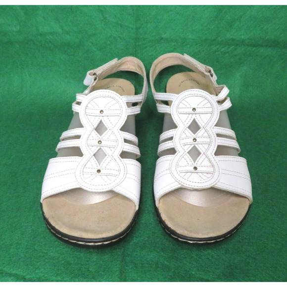 Clarks Leisa Janna Womens White Leather Sandal Gladiator Comfort Size 12 M - NEW - Picture 2 of 12
